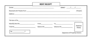 rent receipt format pdf